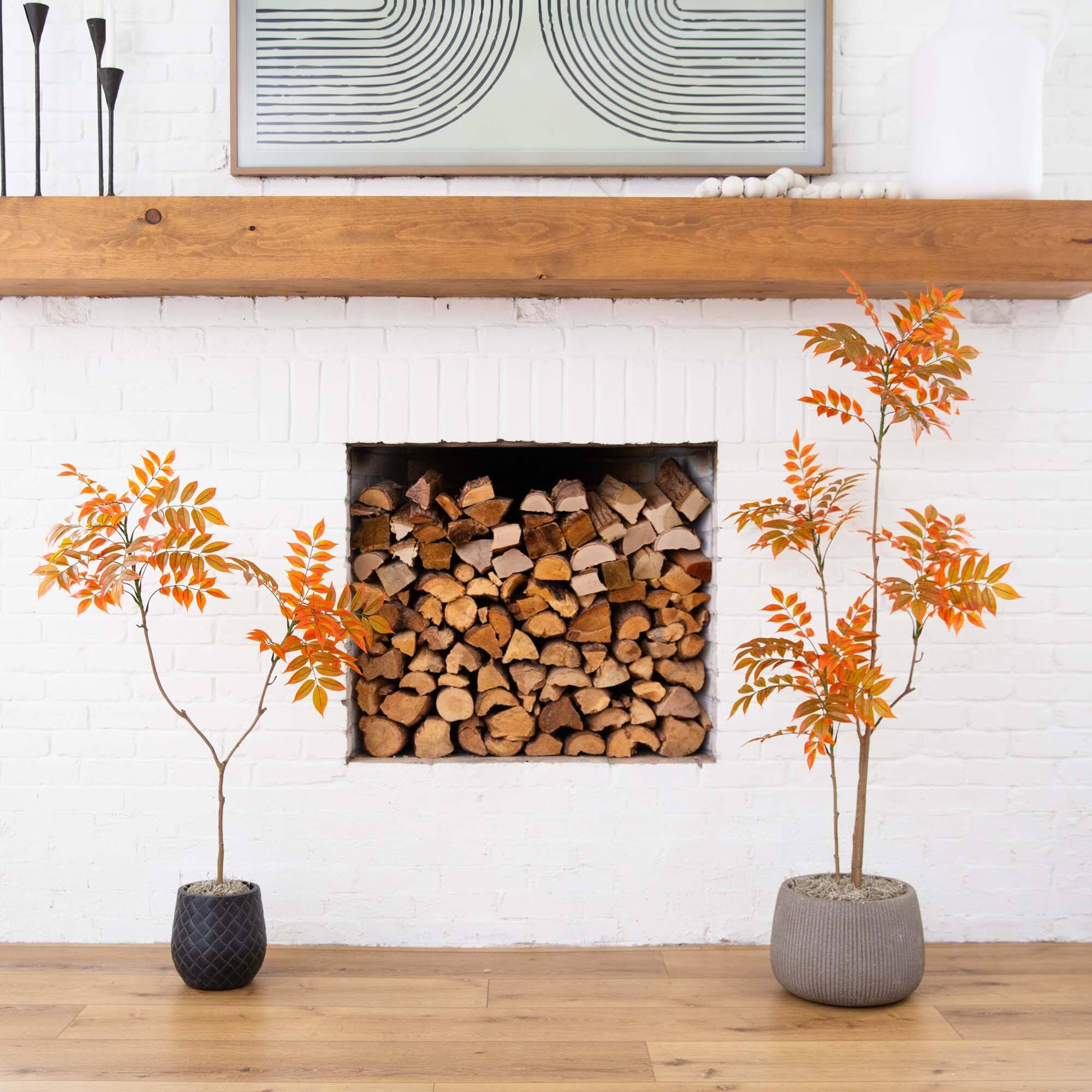 5ft. Autumn Minimalist Sumac Artificial Fall Tree